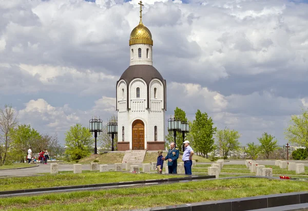 The temple-chapel in honor of the Vladimir icon of the Mother of — Stock Photo, Image