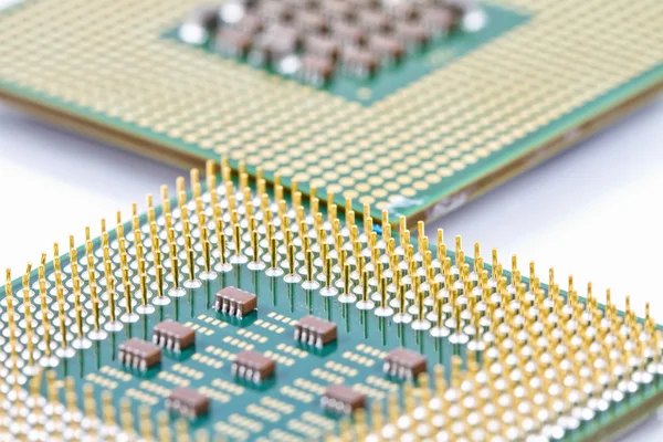 Kontakter gamla dator Cpu — Stockfoto