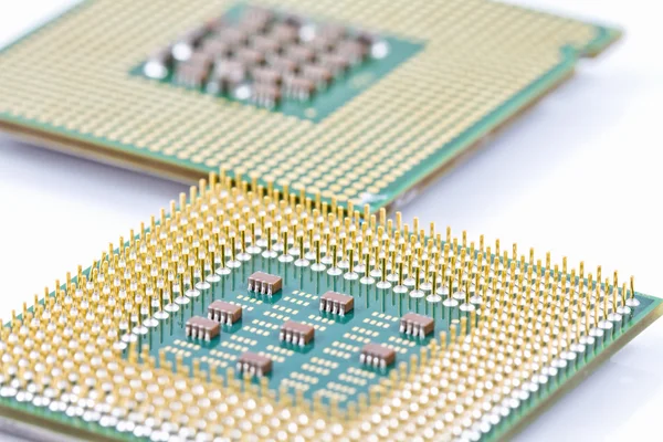 Kontakter gamla dator Cpu — Stockfoto