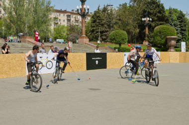 gösteri Bisiklet Polo maçında olay