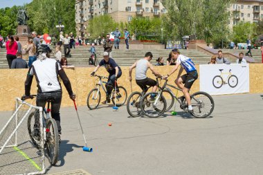 gösteri Bisiklet Polo maçında olay