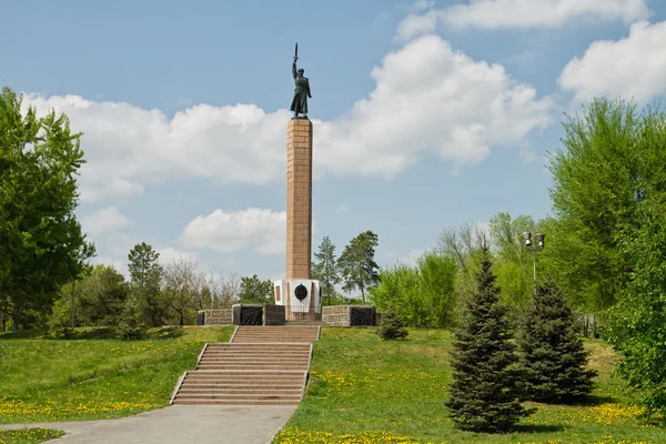 Monument to the chekists defended Stalingrad — Stock Photo, Image