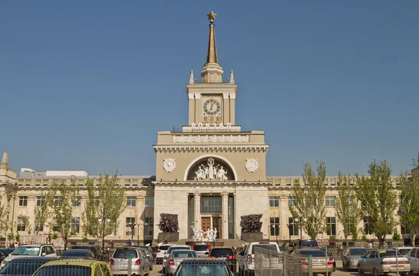 Épület, a központi pályaudvar, Volgograd — Stock Fotó