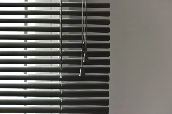 Gray Plastic Blinds Windows — Stock Photo, Image