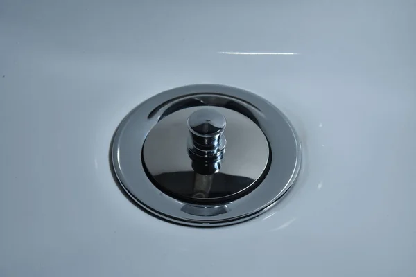 Wash Basin Drain Close — Stock Photo, Image