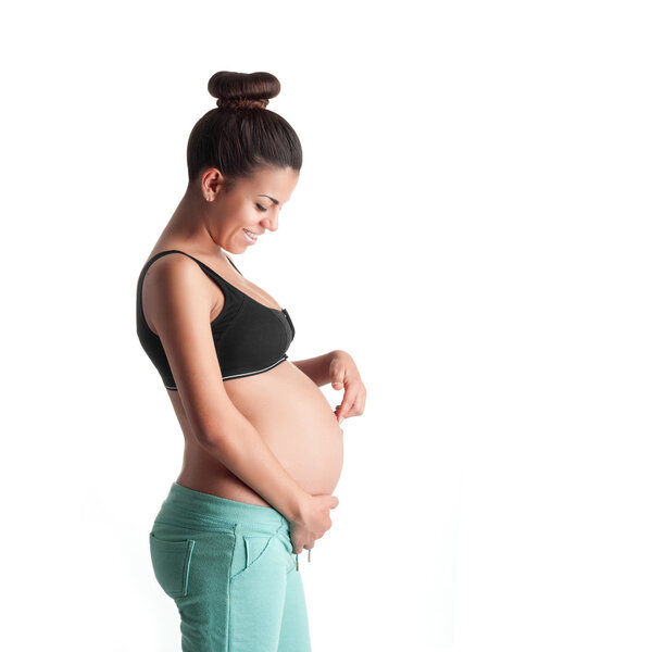 Симпатичная беременная девочка
