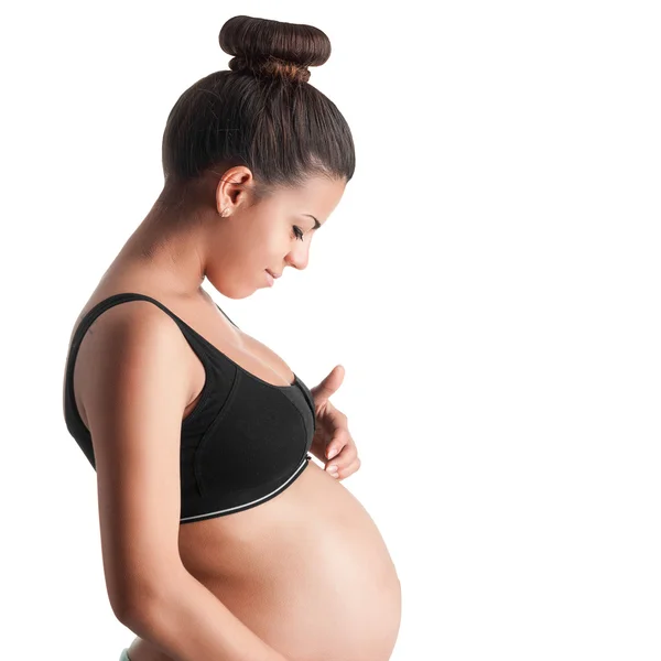Ragazza incinta carina — Foto Stock