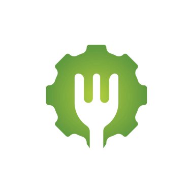 Gıda vektör logosu tasarımı. Organik gıda logosu kavramı.