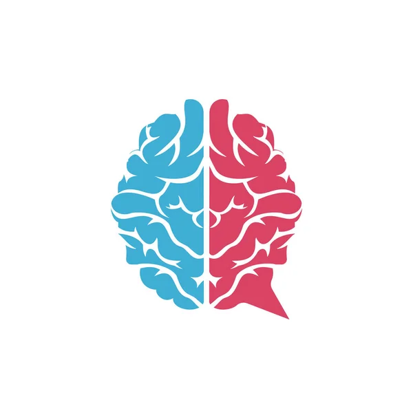 Modello Logo Vettoriale Della Chat Cerebrale Concetto Design Del Logo — Vettoriale Stock