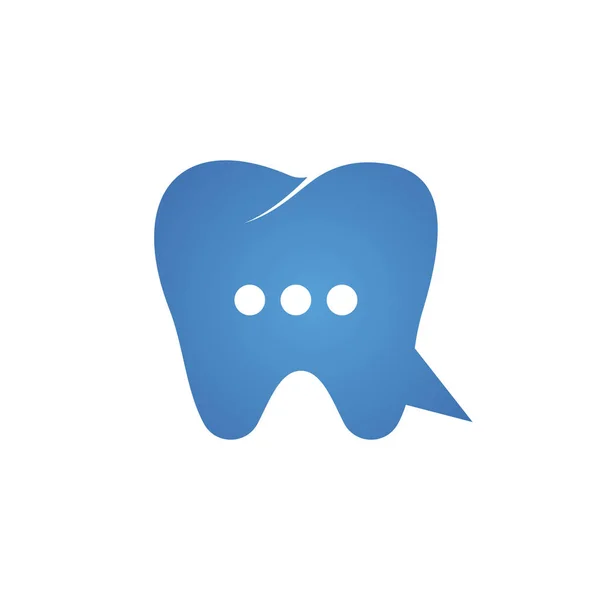 Diseño Moderno Logo Chat Dental Icono Consulta Dental — Archivo Imágenes Vectoriales