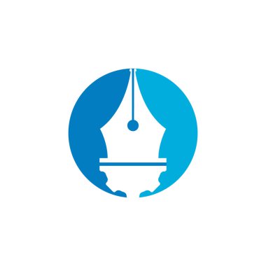 Vites ve kalem vektör logosu tasarımı. Eşsiz kanun ve endüstriyel logot tasarım şablonu.