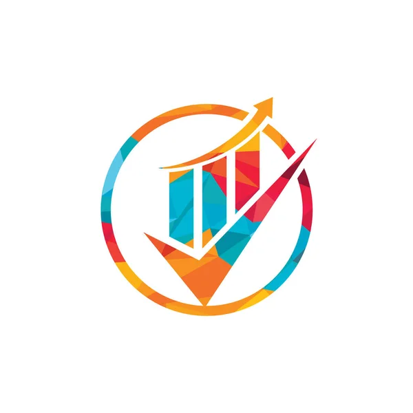 Estadísticas Comprobar Vector Logotipo Diseño Plantilla Marca Verificación Para Plantilla — Archivo Imágenes Vectoriales