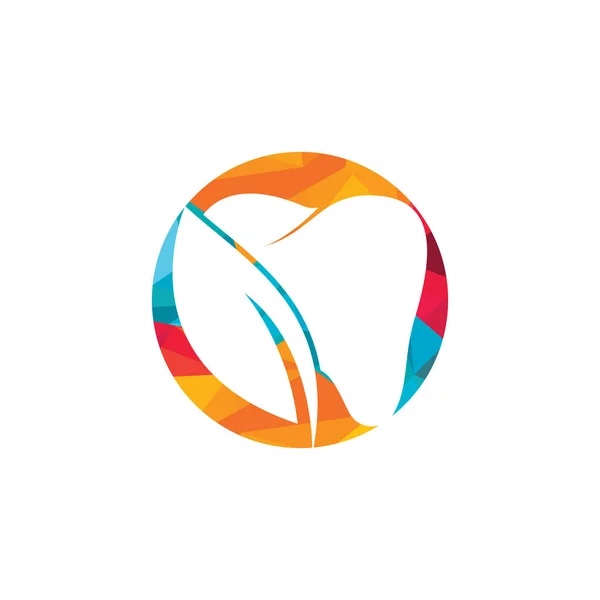 Nature Dental Logo Vorlage Design Logo Für Zahn Und Blatt — Stockvektor