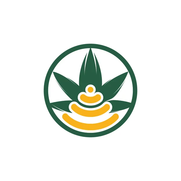 Cannabis Wifi Vecteur Logo Design Chanvre Symbole Icône Signal — Image vectorielle