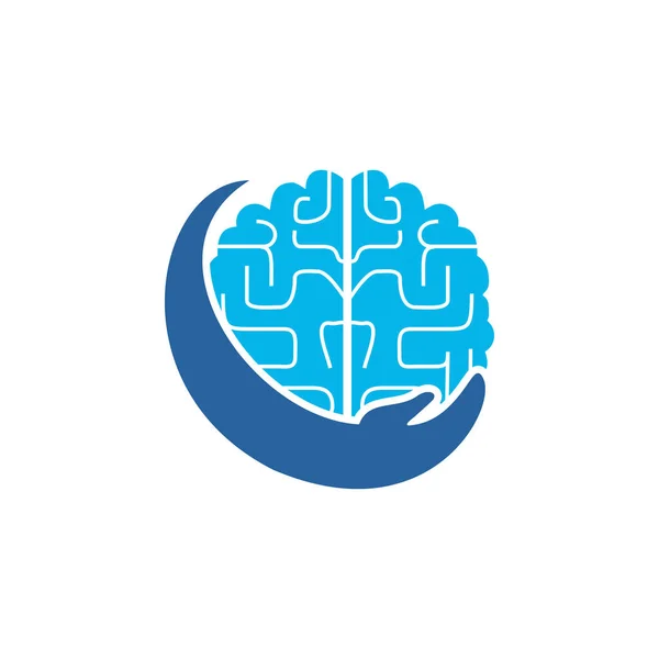 Дизайн Векторного Логотипа Brain Care Концепция Дизайна Логотипа Smart Care — стоковый вектор