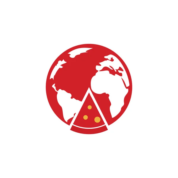 Conception Logo Vectoriel Pizza Planet Modèle Unique Conception Logotype Pizzeria — Image vectorielle