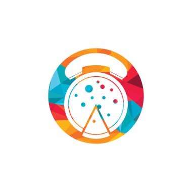 Pizza hattı hızlı dağıtım logosu tasarımı. Pizza teslimat şablonu.