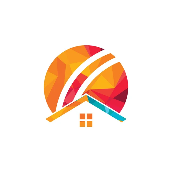 Diseño Del Logotipo Del Vector Casa Cricket Concepto Logo Cricket — Archivo Imágenes Vectoriales