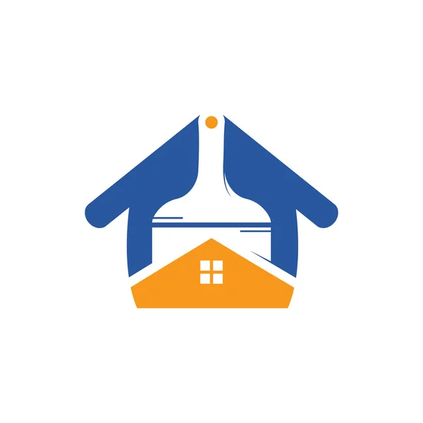 Kreative Vektor Logo Design Vorlage Für Zuhause Immobilien Und Pinsel — Stockvektor