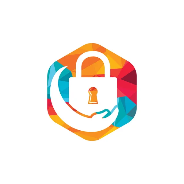 Security Care Vektor Logo Design Vorlage Vektor Illustration Von Hand — Stockvektor