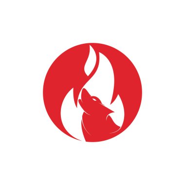 Kurt ateşi vektör logo tasarım şablonu.