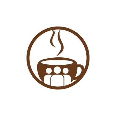 Kahveciler logo tasarımı yapıyor. Kafe ya da restoran sembolü.