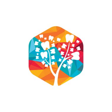 Diş ağacı vektör logosu tasarım şablonu. Diş ağacı vektör logosu şablonu.