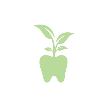 Diş ağacı vektör logosu tasarım şablonu. Diş ağacı vektör logosu şablonu.