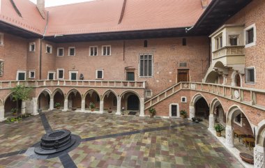 avlu, jagiellonian Üniversitesi, krakow, Polonya