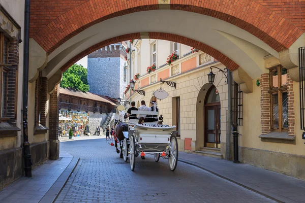 Pijarska street, oude stad in Krakau, Polen — Stockfoto