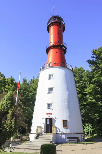 Lighthouse in Rozewie, nord cap of polisch Baltic coast — Stock Photo, Image