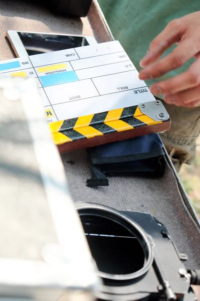 电影石板和电影乘员组生产组 — 图库照片