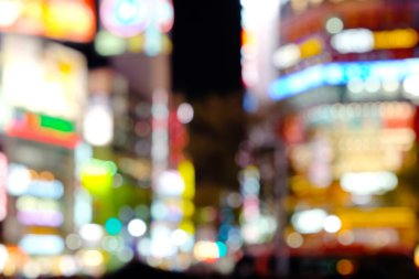 Odak ışıkları dışarı Shibuya geçerken geceleri