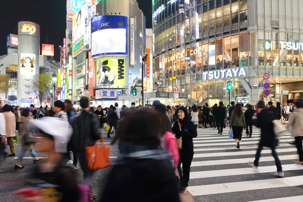 Shibuya Crossing på natten — Stockfoto