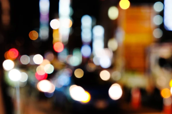 Lumières hors foyer dans la rue tokyo la nuit — Photo