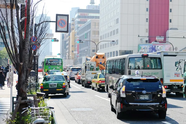 Μποτιλιάρισμα στο δρόμο Shin-Ohashi-dori — Φωτογραφία Αρχείου