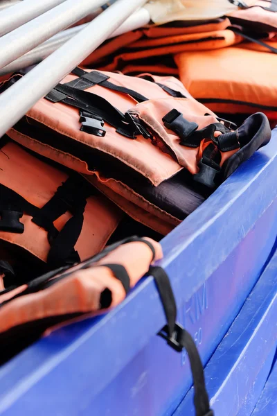 Life vest on boat — Stock Photo, Image