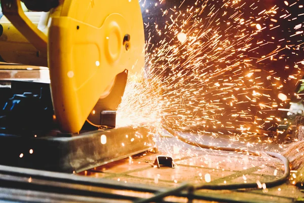 Close up of cutting metal — Stock Photo, Image