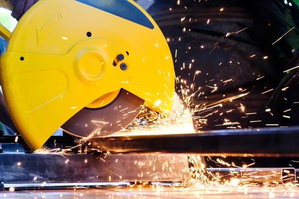 Close up of cutting metal — Stock Photo, Image