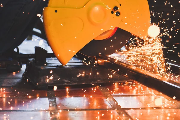 Close up of cutting metal — Stock Photo, Image