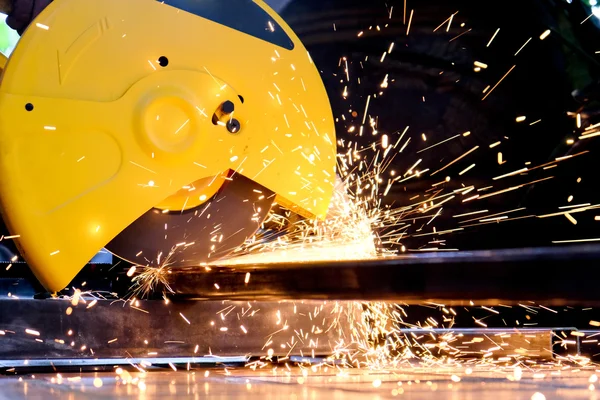 Close up of cutting metal — Stock Photo, Image