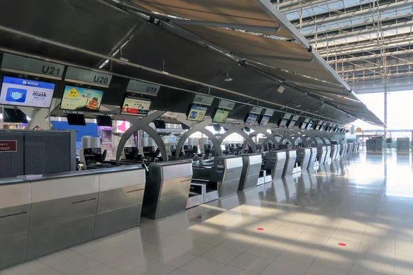 Bangkok Tailândia Novembro 2020 Atmosfera Aeroporto Aeroporto Suvarnabhumi Durante Situação — Fotografia de Stock