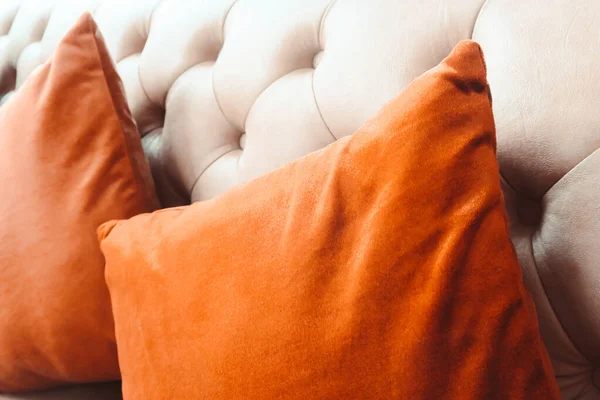 Detail Image Cushion Sofa Modern Living Room — Stock Photo, Image