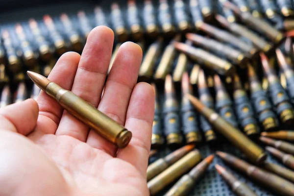 Close Image Rifle Bullets — Stockfoto