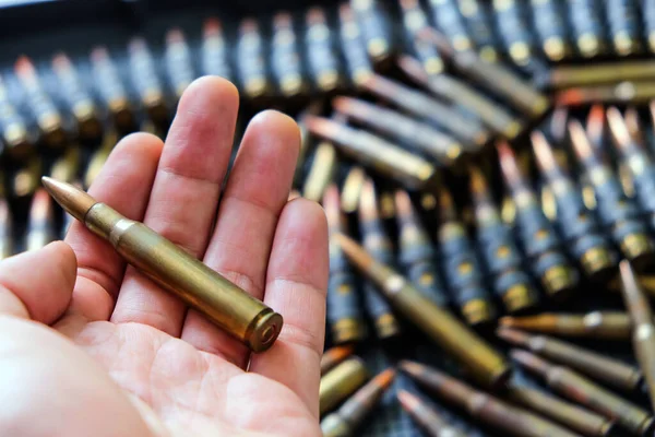 Close Image Rifle Bullets — Stockfoto