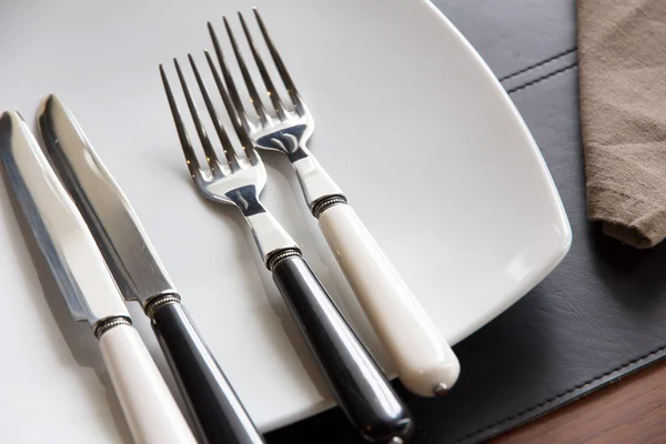 Plate and cutlery — Stock Photo, Image