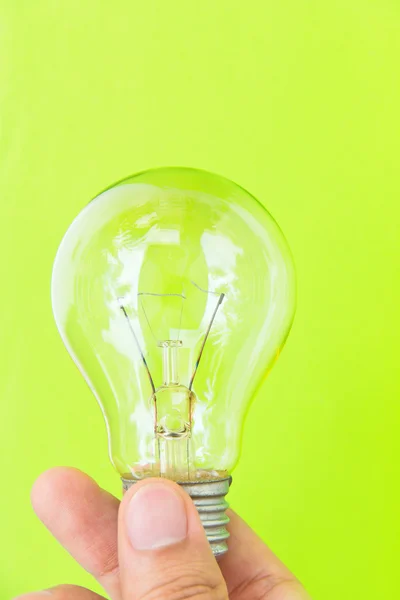 Light blub in hand — Stock Photo, Image