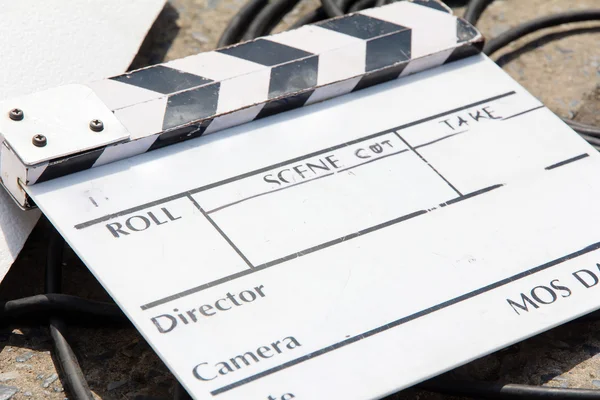 Image of Film Slate on set — Stock Photo, Image