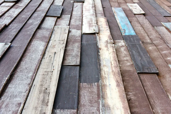 Oude houten gekleurde muur textuur — Stockfoto