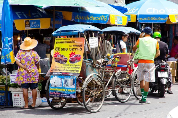 Rickshaw nella provincia di Nonthaburi, Thailandia — Foto Stock